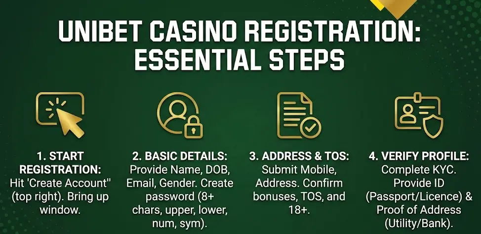 Step-by-step registration guide for Unibet IE